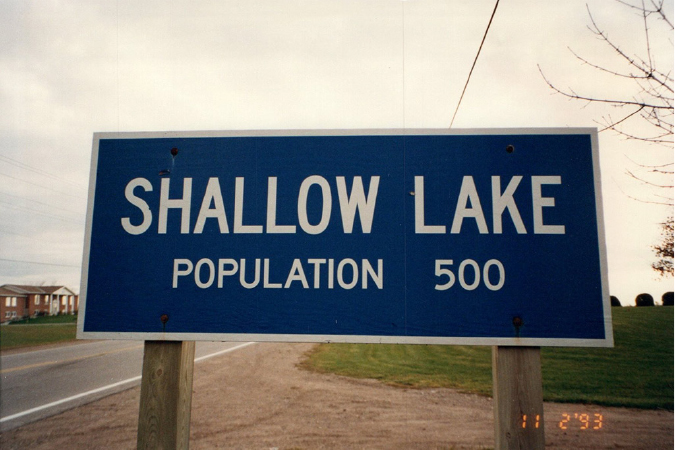 Shallow Lake Sign